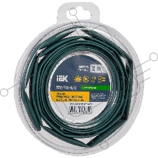 Трубка термоусадочная ТТУ нг-LS 6/3 зел. (уп.2м) IEK UDR12-006-003-002-K06-T