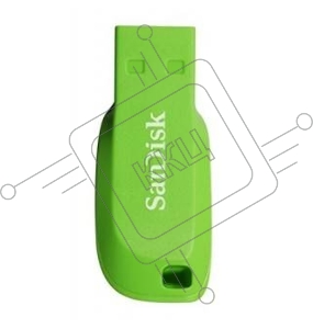 Флеш Диск 16GB SanDisk CZ50 Cruzer Blade, USB 2.0, Green
