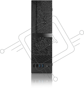 Корпус с блоком питания 300Вт. Foxline FL-1001 mATX case, black, w/PSU TFX 300W, w/2xUSB2.0+2xUSB3.0, w/1xcombo audio, w/pwr cord, w/ 8cm FAN