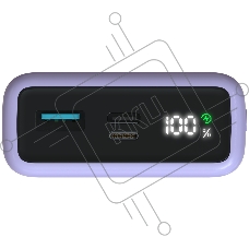 Портативный аккумулятор TOLT Lit LT-LP10T, 10000mAh, 22,5W, fast charging and PD, violet/ Powerbank TOLT Lit LT-LP10T, 10000mAh, 22,5W, fast charging and PD, violet