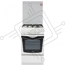 Плита газовая De Luxe 506040.04Г (КР) ЧР белый, конфорок 4 шт, духовка 54 л, 50 см x 85 см x 60 см