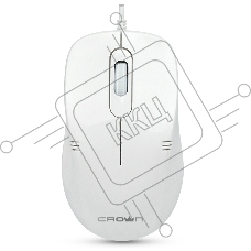 Мышь проводная Crown CMM-502 белый, 1000 dpi, USB, кнопки - 3