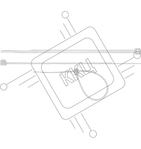 Хомуты-стяжки белые ХС-Б, 2.5 х 200 мм, 100 шт, нейлоновые, СИБИН