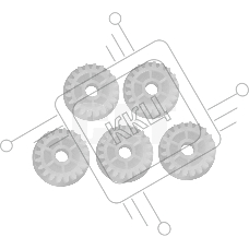 Шестерня привода CET2423 (RU5-0957-000) HP LaserJet P3005/M3027/M3035