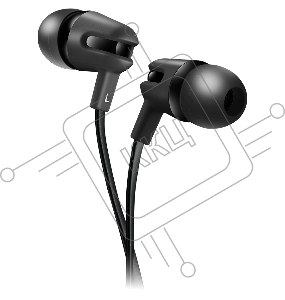Наушники CANYON Stereo earphone with microphone, 1.2m flat cable, Black, 22*12*12mm, 0.013kg