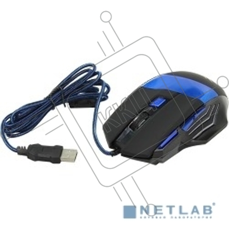 Мышь Oklick 775G black/blue optical (2000dpi) USB Gaming (7but)