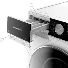 Стирально-сушильная машина Kuppersberg WDM 601 W, отдельностоящая, High-Tech, загрузка 10.5 кг, 12 программ, 1200 об/мин, комбинированное управление, TFT дисплей, инверторный двигатель, самодиагностика, дозагрузка белья, предварительная стирка, отложенный