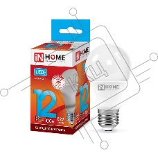 Лампа светодиодная LED-A60-VC 12Вт 230В E27 4000К 1080лм IN HOME 4690612020242
