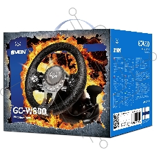 Руль SVEN GC-W800 (педали, вибро, скоба, D-pad, 12 кл, PC/PS3/PS4/XBOXONE/Xinput)