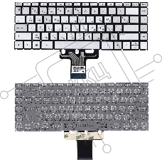 Клавиатура для ноутбука HP Pavilion x360 14-cd0000 серебристая с подсветкой