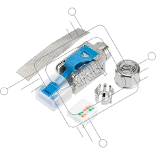 Разъем RJ-45(8P8C) Rexant полевой заделки под витую пару, FTP, CAT 6 (50 µ