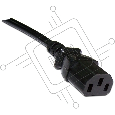 Шнур питания Lanmaster C13-Schuko угловая, 3х0.75, 220В, 10А, черный, 1 метр