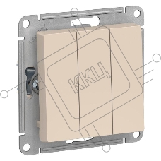 Механизм выключателя 3-кл. ATLAS DESIGN (сх.1+1+1) 10АХ беж. SchE ATN000231