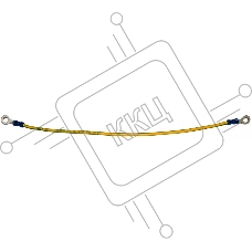 Кабель заземления Hyperline TGRD-CC, 150 мм, цвет: жёлтый