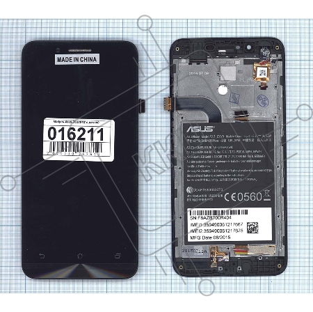 Дисплей для Asus ZenFone Go ZC500TG черный с рамкой