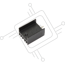 Аллюминиевый радиатор TO-220 Mosfet, 20x15x10 мм, 1Pin