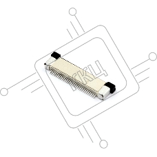 Разъем FPC  Half Coverage Top Contact 0.5K-BS-30PWB 30 pin высота 2мм шаг 0,5мм