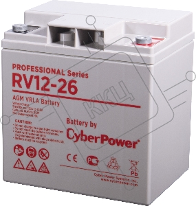 Аккумуляторная батарея PS CyberPower RV 12-26 / 12 В 26 Ач Battery CyberPower Professional series RV 12-26 / 12V 26 Ah