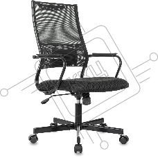 Кресло руководителя Бюрократ CH Balance черный Elastic-102 TW-11 сетка/ткань крестов. металл черный