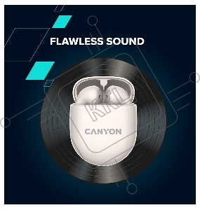Беспроводная стереогарнитура CANYON TWS-6, Bluetooth headset, with microphone белые