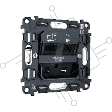 Механизм компьютерной двойной розетки RJ-45 (8P8C) CAT6 с автоматической защитной шторкой QUANT VM189