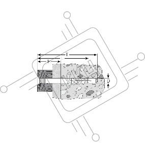 Зубр Дюбель-гвоздь нейлоновый, потайной бортик, 8x140мм, ТФ5, 50шт 4-301375-08-140