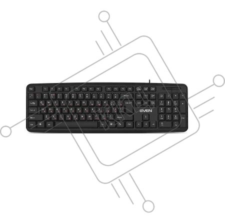 Клавиатура SVEN KB-S230 чёрная (104кл, каб. 2м)
