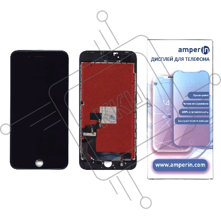 Дисплей Amperin для Apple iPhone 8 Plus в сборе с тачскрином (IPS), черный