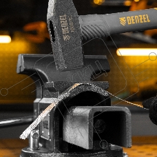 Тиски слесарные Denzel BVH-150 150 мм, поворотные, стальная направляющая, с наковальней