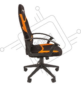 Игровое кресло Chairman game 9 чёрное/оранжевое