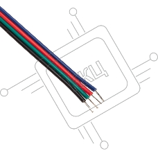 Лента светодиодная 24В, COB 12Вт/м, 720 LED/м, RGB, 10мм, 5м, IP20 REXANT