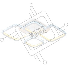 Потолочный светодиодный светильник FA9541/2+2 WH белый 108W 6400K/3000K 670*500*110 (ПДУ РАДИО 2.4G)