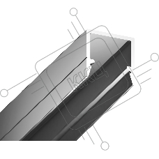 Алюминиевый профиль Ambrella light GP1650AL серебро 2000*10*10