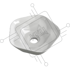 Раковина санфаянс накладная круглая BAU Element Cristal D40.5, белая