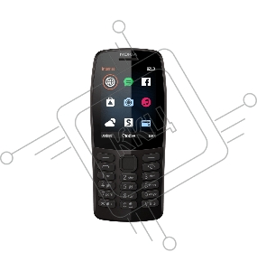 Телефон сотовый Nokia 210 DS TA-1139 Black