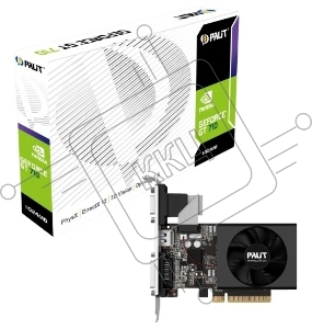 Видеокарта PALIT GT710 2048M GDDR3, 64 бит, DVI-D, HDMI, VGA (D-Sub)