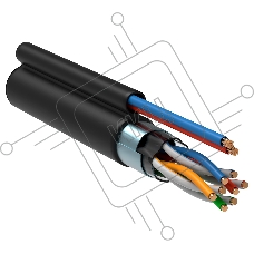 Кабель информационный ITK LC3-C5E04-379 кат.5е F/UTP общий экран 2X2X24AWG LDPE внешний 305м черный
