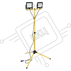 Прожектор светодиодный Iek LPDO606-2X050-65-K02 СДО 06-2х50Ш штатив 6500К IP65 черный