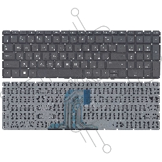 Клавиатура для ноутбука HP Pavilion 250 G4 G5, 255 G4, 15-af черная без рамки