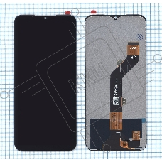Дисплей (модуль) для Tecno Spark 8C (KG5n) в сборе с тачскрином черный