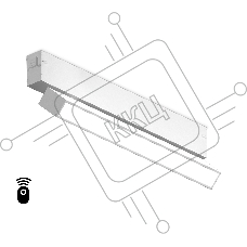 Управляемый светодиодный светильник для шинопровода Magnetic Ambrella light GL1331 WH белый IP20 18W 3000K-6400K 220V 120° 342*25*112 (Без ПДУ)