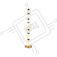 Светильник Ambrella light LH53172 SB/WH бронза/белый 34W 3000K D250*1305
