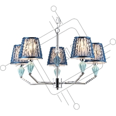 Люстра Ambrella light LH75061/5 CH/DB хром/темно синий E14/5 max 40W D690*810