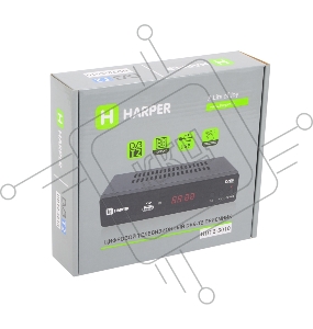 Ресивер DVB-T2 HARPER HDT2-5010,  черный