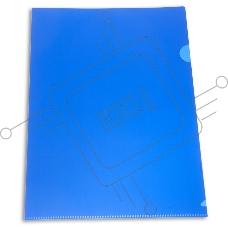 Папка-уголок Бюрократ -E310N/1BLU непрозрачный A4 пластик 0.18мм синий