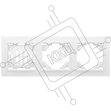 Минск Рамка 3-местная горизонтальная белая EKF  Basic