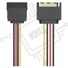 Кабель питания Vention SATA 15 pin M/SATA 15 pin F - 0.3м. KDABY