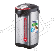 Термопот Centek CT-0082 черный, 5л, 750Вт, 3 способа подачи воды, корпус из нержавеющей стали