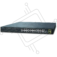 Коммутатор GS-4210-24T2S управляемый коммутатор IPv4/IPv6, 24-Port 10/100/1000Base-T + 2-Port 100/1000MBPS SFP L2/L4 SNMP Manageable Gigabit Ethernet Switch