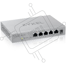 Мультигигабитный коммутатор Zyxel MG-105, 5x1/2,5GE, настольный, бесшумный